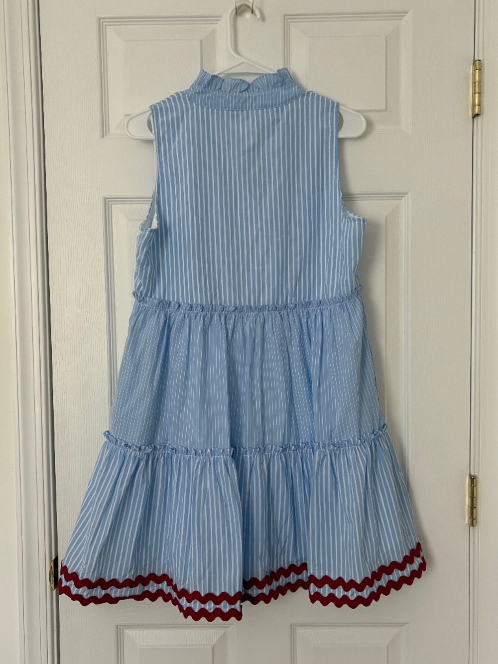 Light Blue and White Striped Dress - Picture 7 of 7